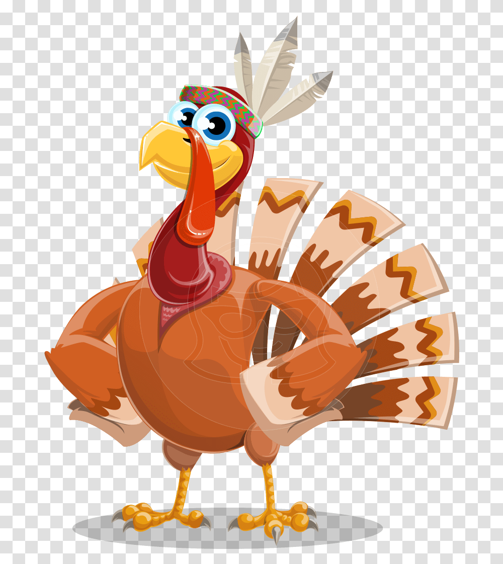 Indian Turkey Cartoon Vector Character Aka Snoody The Happy Turkey With Thumbs Up, Animal, Bird, Poultry, Fowl Transparent Png