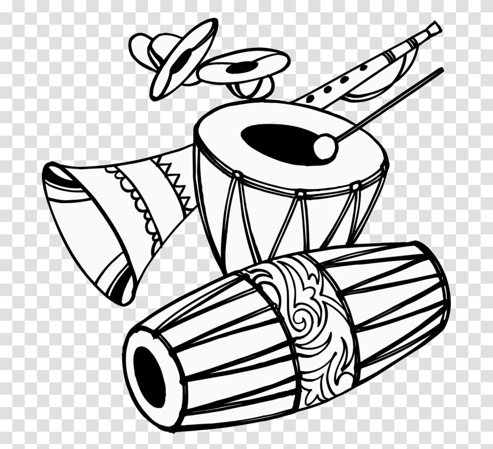 Indian Wedding Clipart Wedding Clipart Black And White, Drum, Percussion, Musical Instrument, Leisure Activities Transparent Png