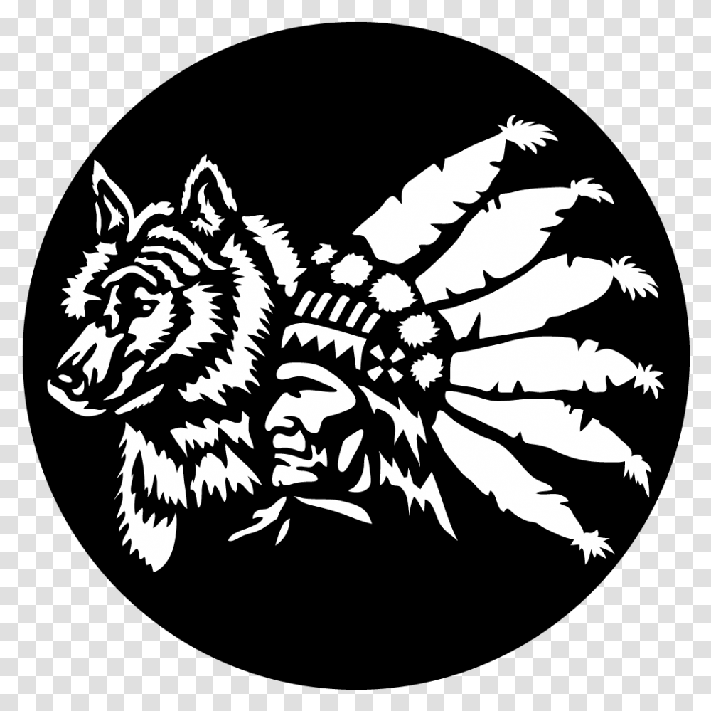 Indian With Wolf Apollo Design Illustration, Claw, Hook, Stencil Transparent Png