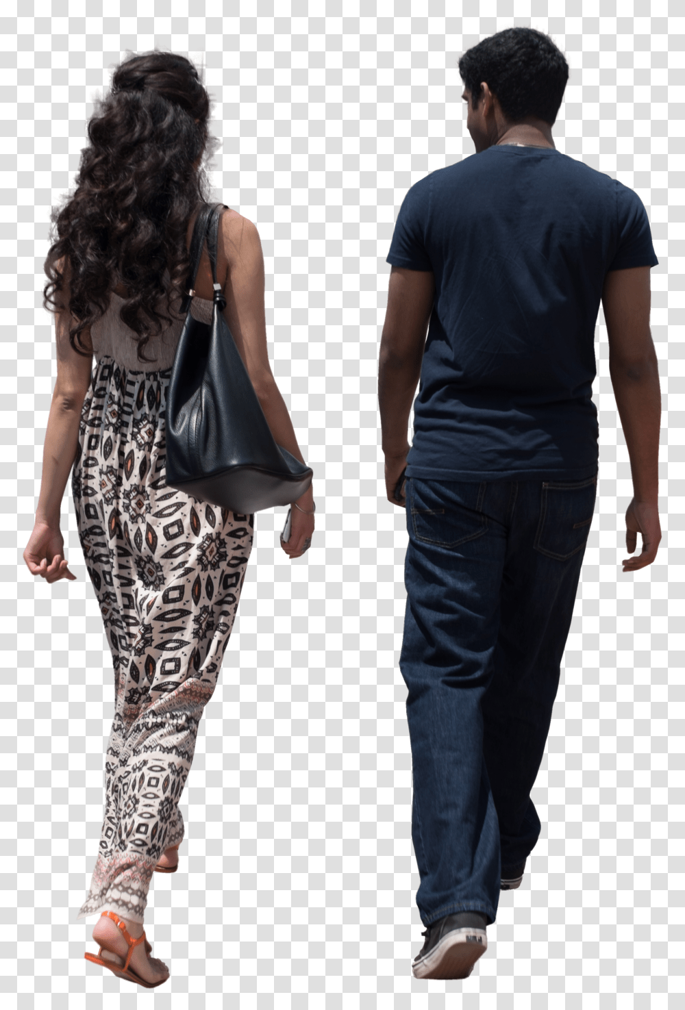Indian Woman Walking, Person, Pants, Footwear Transparent Png