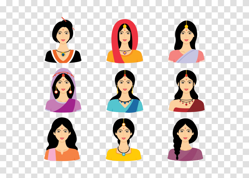Indian Women Vector, Person, Female, Face, Nurse Transparent Png