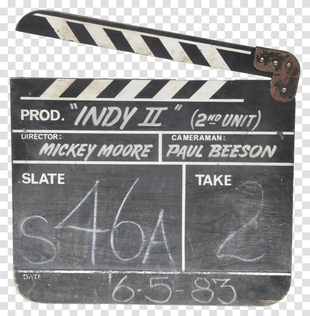 Indiana Jones Clapboard, Blackboard Transparent Png
