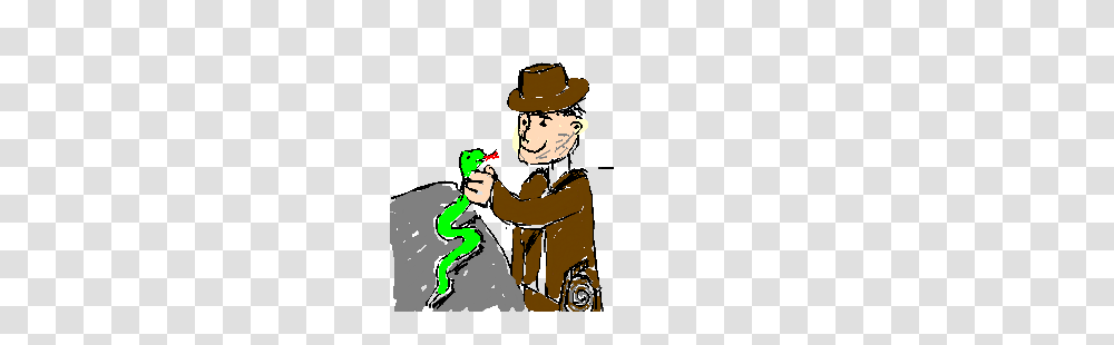 Indiana Jones Overcoming His Fear For Snakes Drawing, Person, Performer Transparent Png
