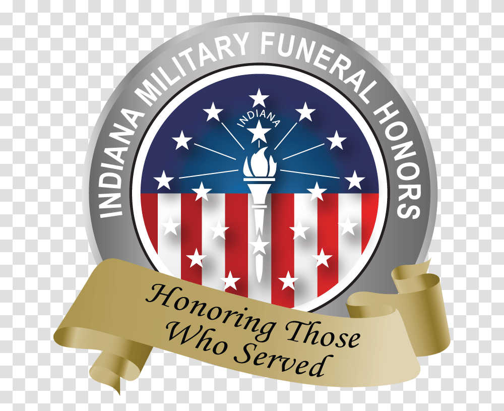 Indiana Military Funeral Honors Logo Indiana State Flag, Trademark, Emblem Transparent Png