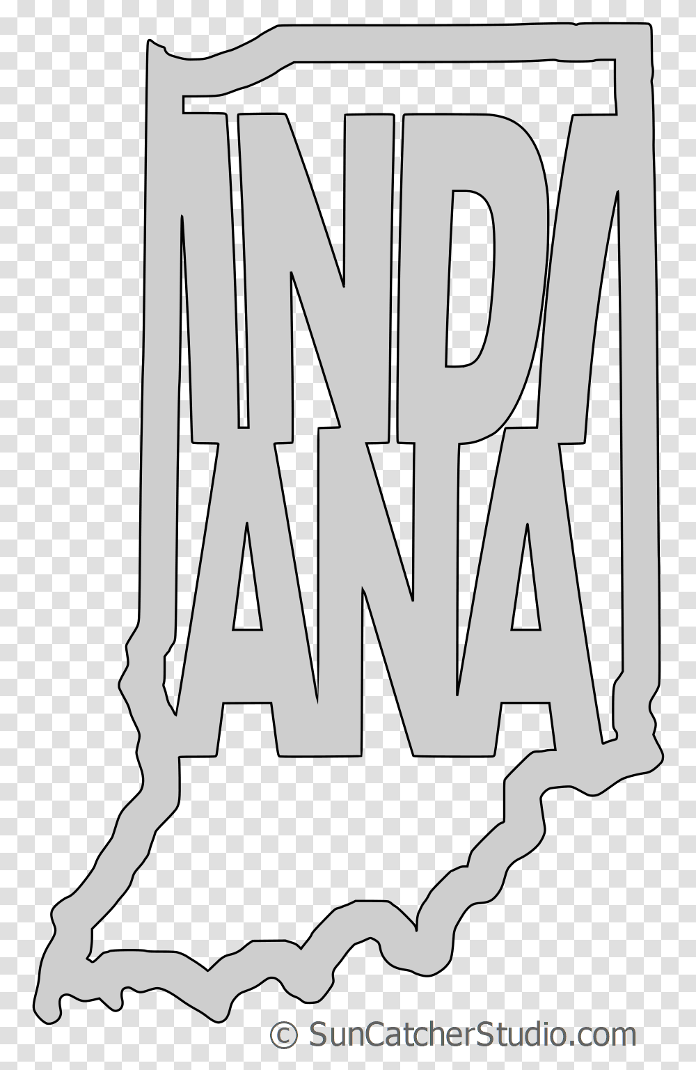 Indiana Outline Clipart, Poster, Alphabet, Outdoors Transparent Png