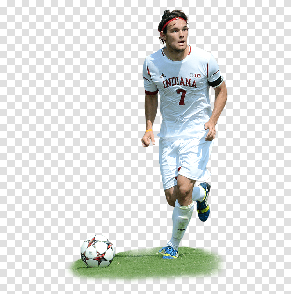 Indianasoccerplayer Kick Up A Soccer Ball, Team Sport, Person, People Transparent Png