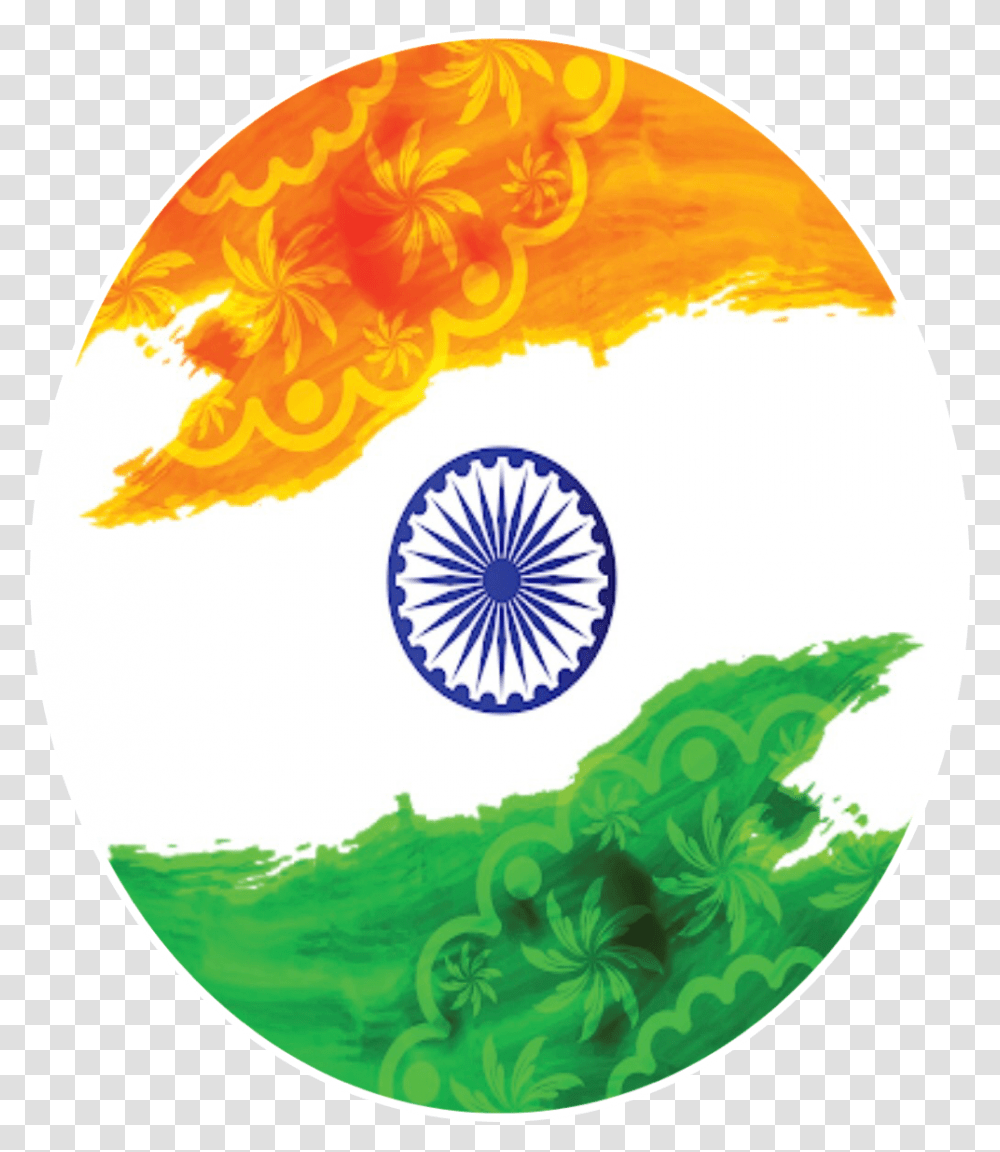 Indiastickers By Sadna2018 Flagindia Tiranga Republicd The Green Dome, Floral Design, Pattern Transparent Png