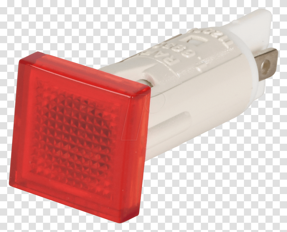 Indicator 230 V Neon Bulb 10 Mm Square Red Rafi Rifle, Box, Adapter, Plug Transparent Png
