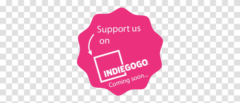 Indiegogo Logo Coming Soon Indiegogo, Label, Text, Hand, Symbol Transparent Png