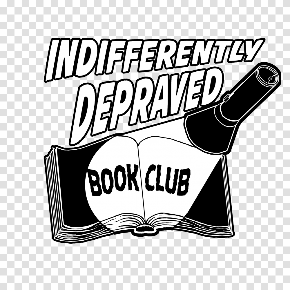 Indifferently Depraved Book Club Podcast, Label, Silhouette, Stencil Transparent Png