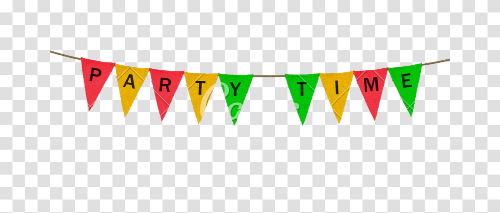Individual Cloth Pennants Or Flags With Party Time, Alphabet, Number Transparent Png