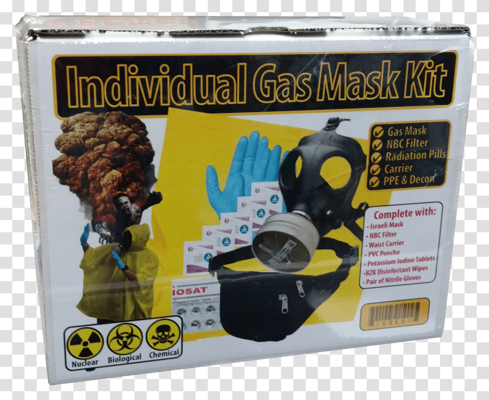 Individual Gas Mask Kit Poster, Advertisement, Flyer, Paper Transparent Png