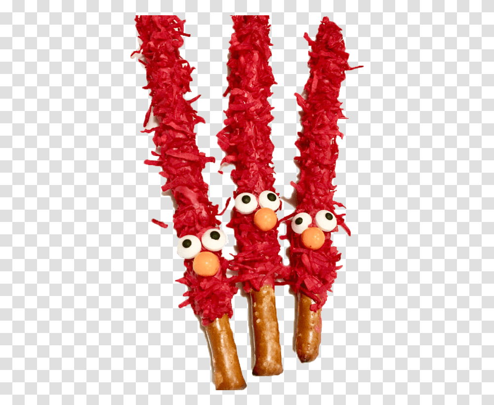 Individually Wrapped Elmo Inspired Chocolate Covered Sesame Street Chocolate Covered Pretzels, Food, Plant, Animal, Sea Life Transparent Png