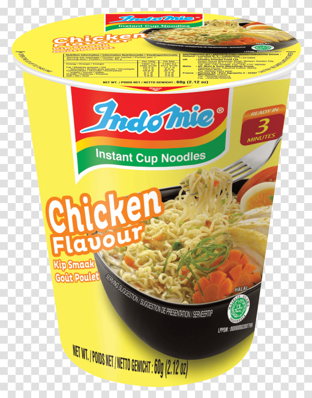 Indomie Chicken Cup Noodles, Food, Pasta, Plant, Produce Transparent Png