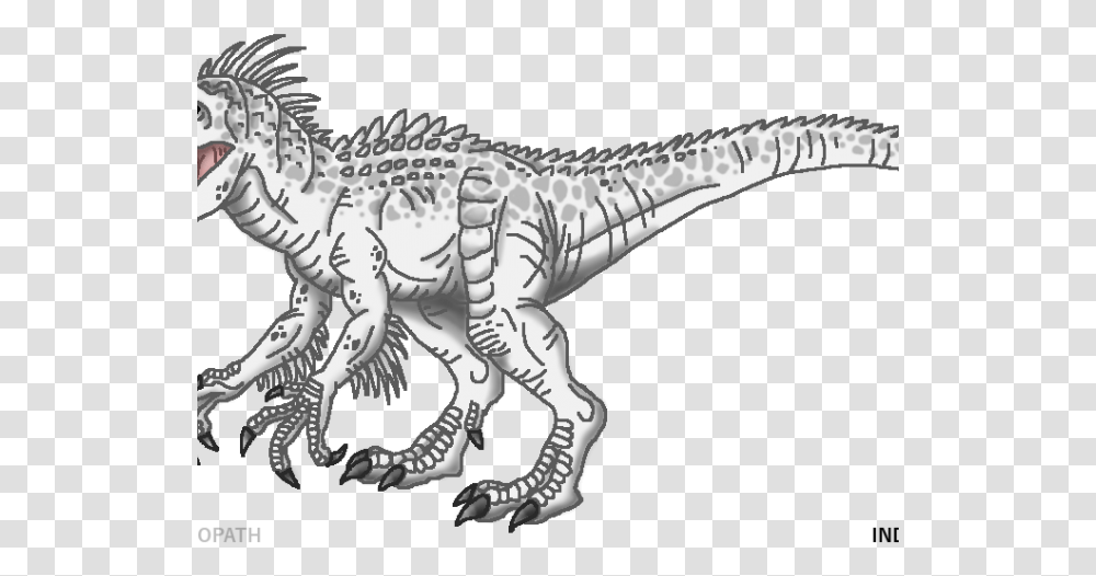 Indominus Rex Coloring Pages, Dinosaur, Reptile, Animal, T-Rex Transparent Png