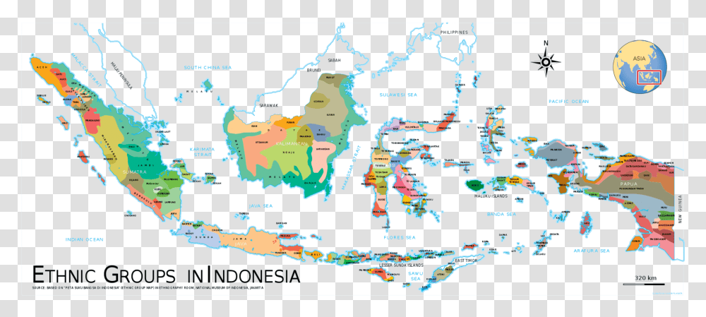 Indonesian Ethnic Groups Map, Diagram, Plot, Atlas, Poster Transparent Png