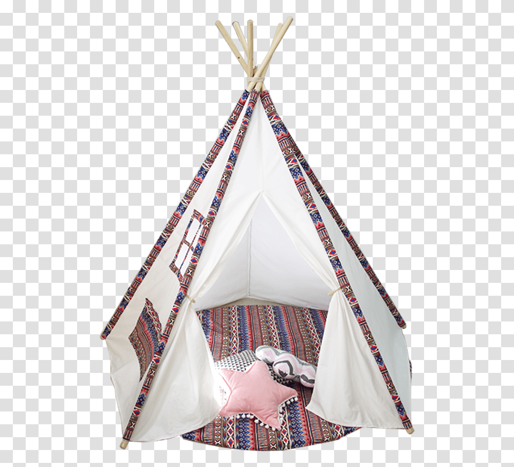 Indoor Outdoor Cotton Canvas Teepee Indian Tents Play Tent, Camping, Mountain Tent, Leisure Activities, Triangle Transparent Png