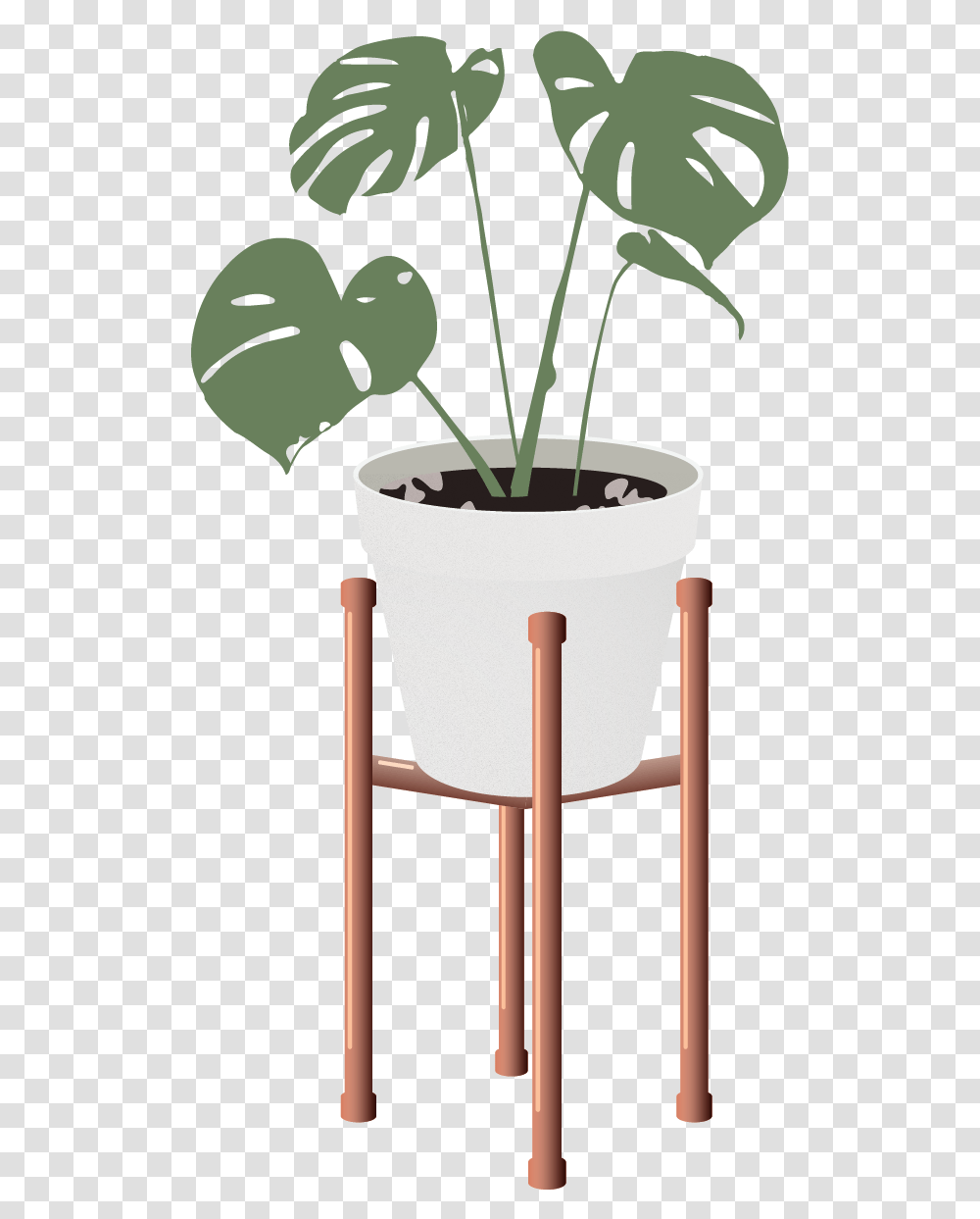 Indoor Plant Vector Illustration, Pot, Leaf Transparent Png