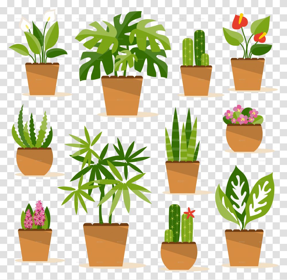 Indoor Potted Plant Potted Plant Clip Art, Green, Bamboo, Hemp, Vase Transparent Png