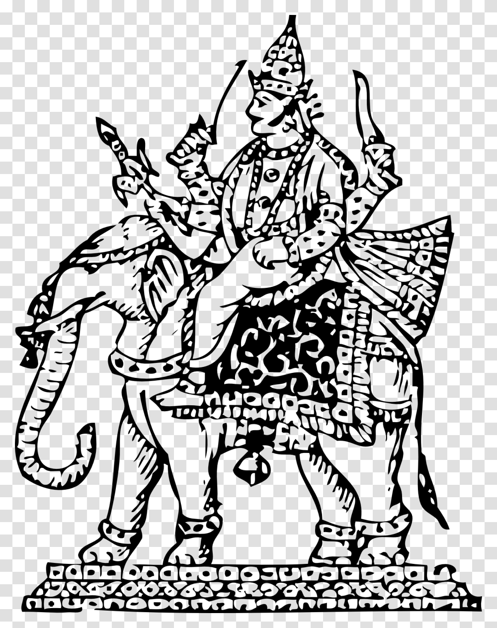 Indra Black And White, Knight Transparent Png