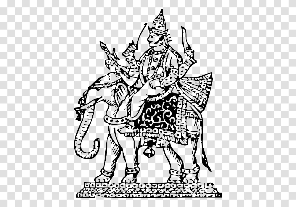 Indra Clip Art Clipart Indra Ganesha Clip Art Indra God Clip Art, Knight, Duel, Drawing, Doodle Transparent Png