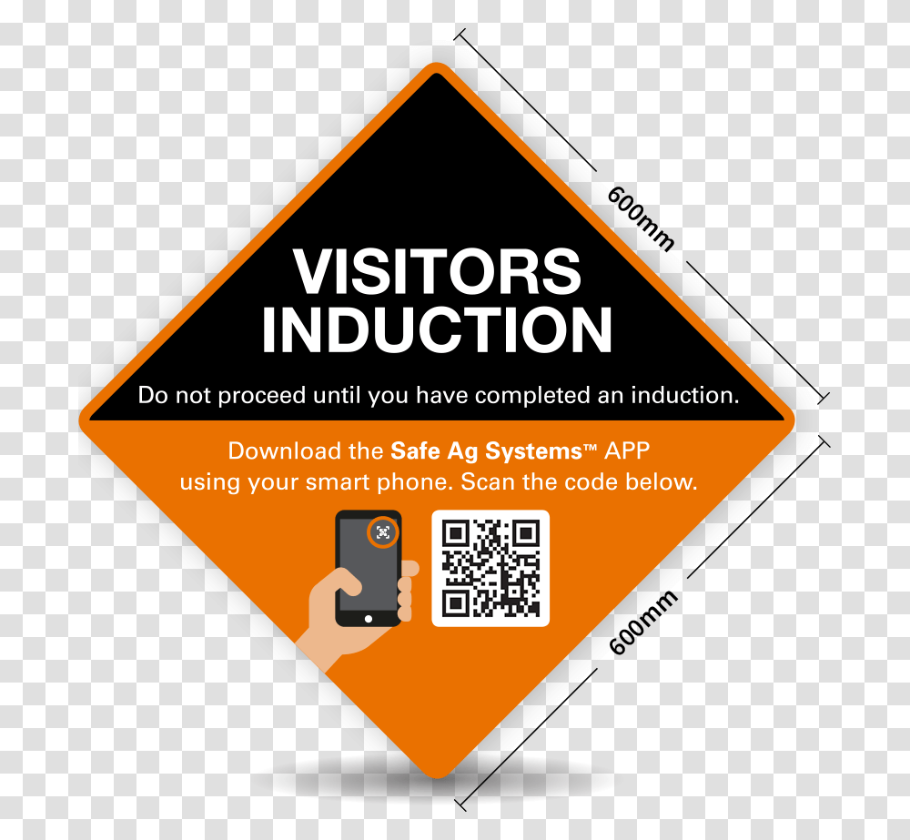 Induction Sign Triangle, QR Code, Paper, Advertisement Transparent Png