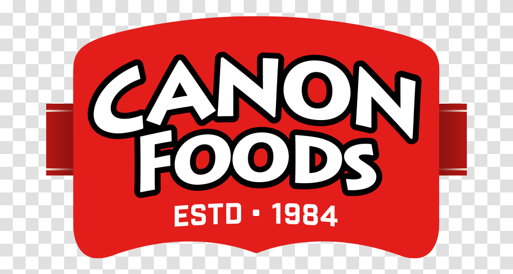 Industrial Canon Foods, Label, Text, Sticker, Logo Transparent Png