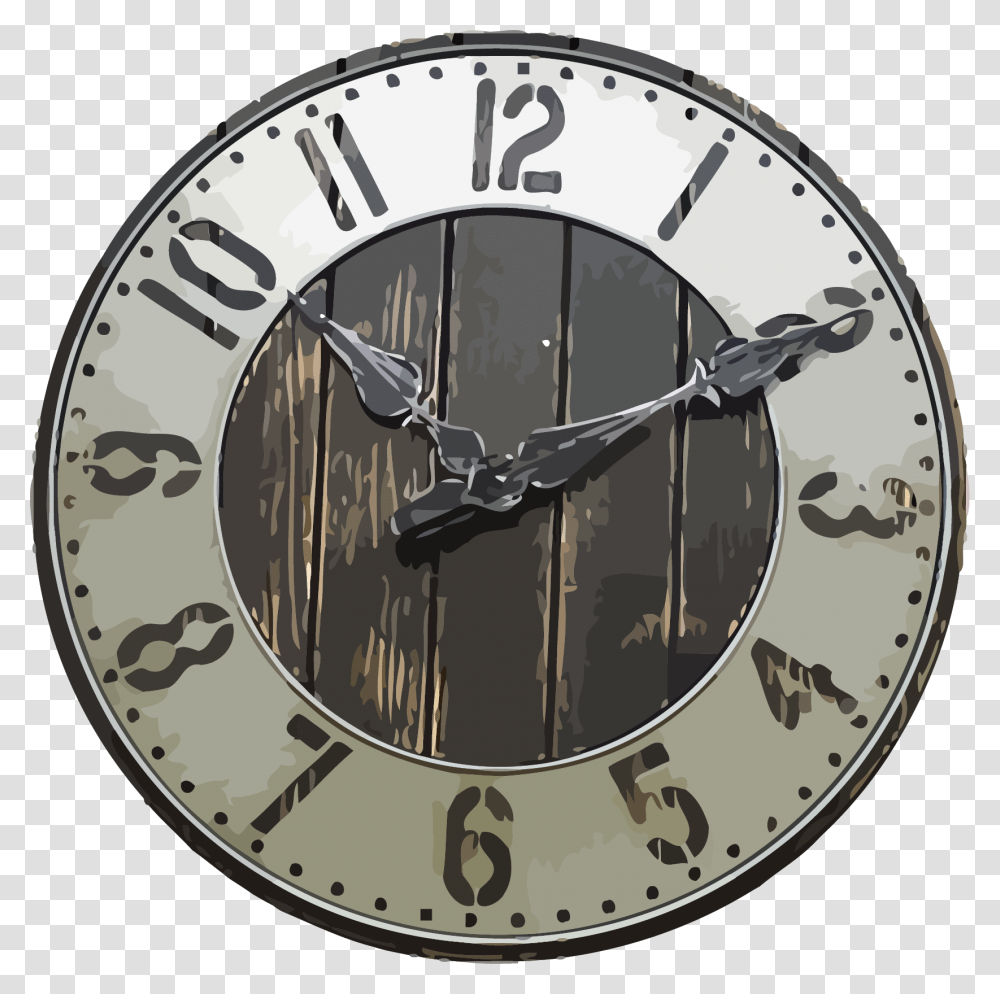 Industrial Large Wall Clock, Analog Clock, Clock Tower, Architecture, Building Transparent Png