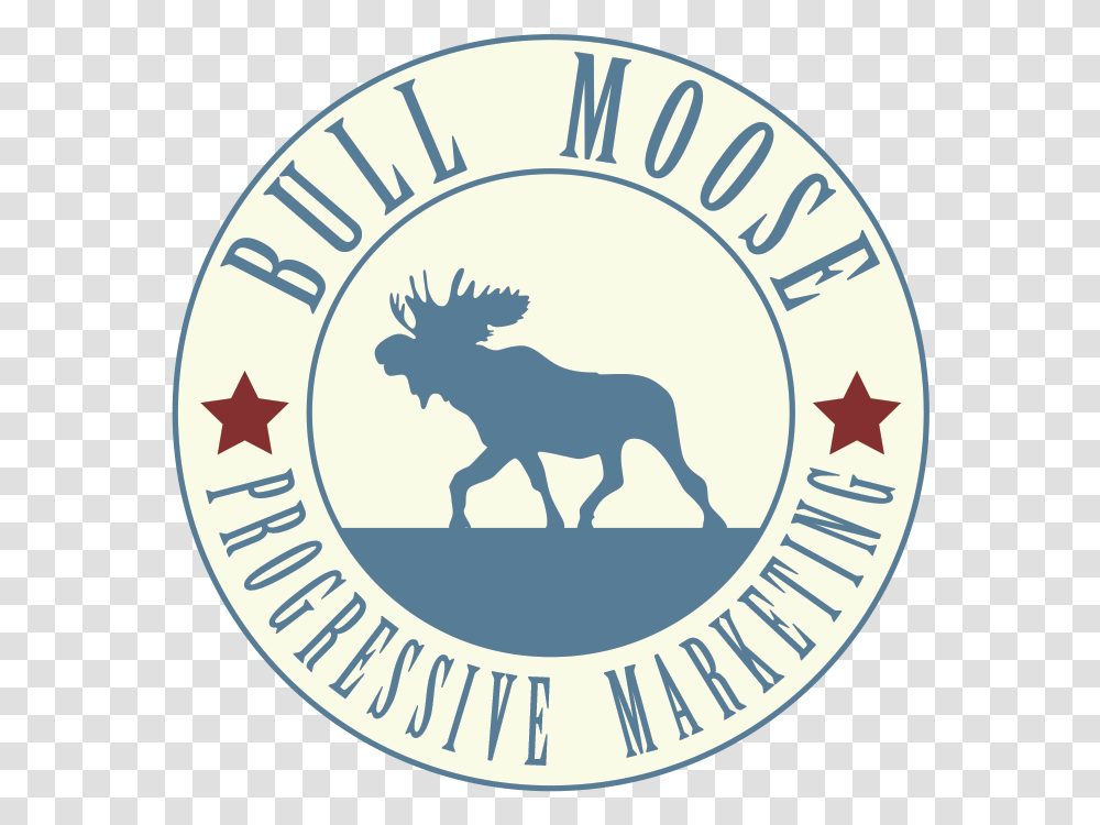 Industrial Marketing Through Bull Moose Progressive Silhouette, Label, Logo Transparent Png