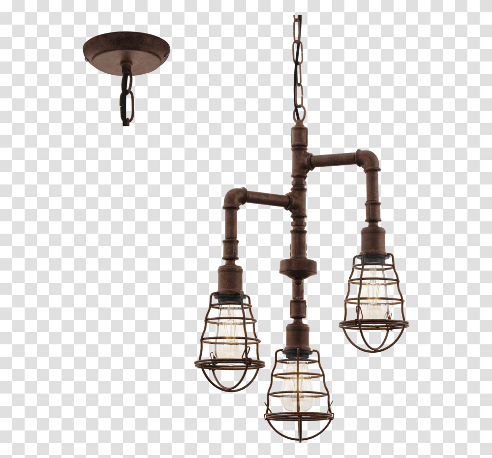 Industrial Pendant Pipe Lights, Chandelier, Lamp, Bronze, Light Fixture Transparent Png