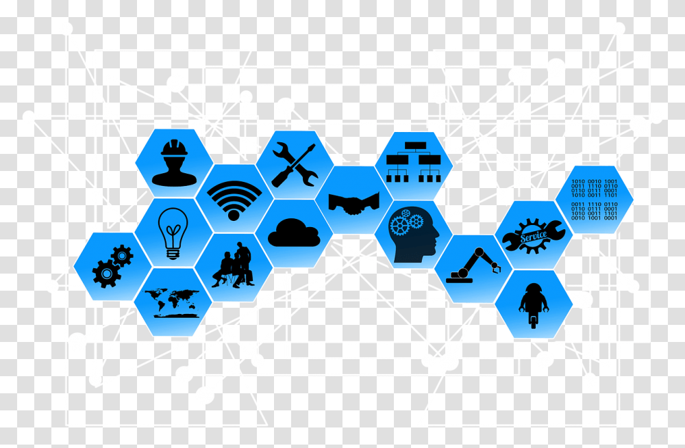 Industry 4 0 Network Points Lines Industry Logo, Person, Human, Utility Pole, Symbol Transparent Png