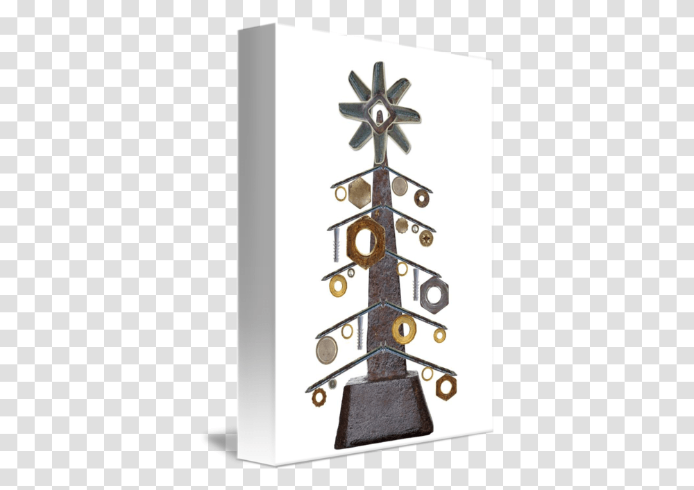 Industry Christmas Tree By Michal Boubin Vertical, Plant, Text, Cross, Symbol Transparent Png