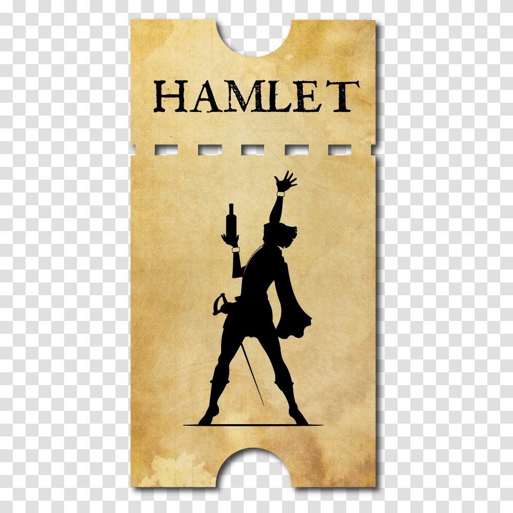 Inebriated Shakespeare Hamlet Ticket Theatre, Poster, Advertisement, Silhouette, Person Transparent Png