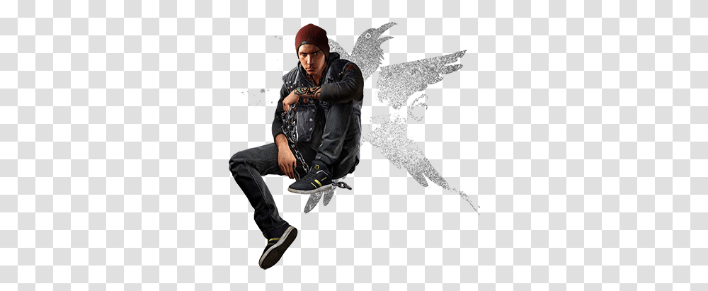 Infamouscharaart 1 Infamous Second Son Main Character, Person, Face, Sport Transparent Png