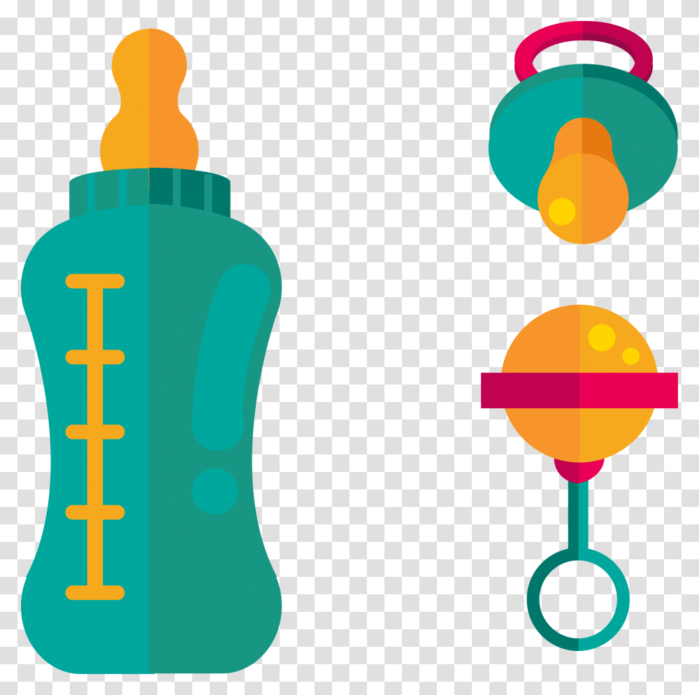 Infant Baby Bottle Pacifier Euclidean Vector Pacifier Baby Bottle Vector, Pop Bottle, Beverage, Drink, Plot Transparent Png