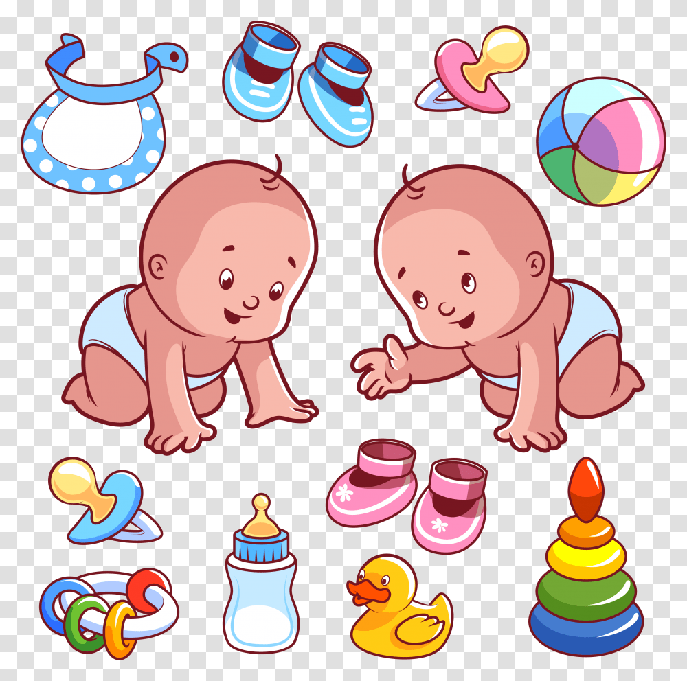 Infant Cartoon Illustration Toddler Items, Baby, Crawling Transparent Png