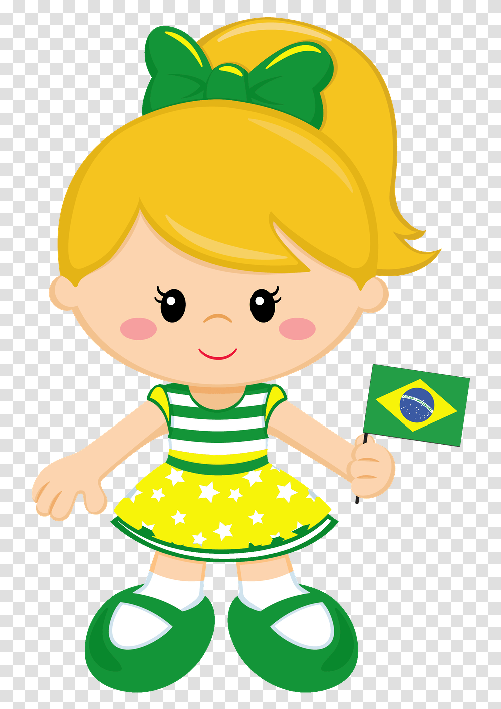Infant Clipart Tao Brazil Flag, Doll, Toy, Elf Transparent Png