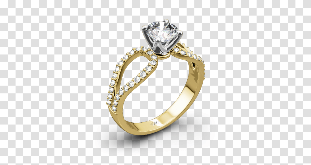 Infinity Diamond Engagement Ring Diamond Engagement Ring With Gold Band, Jewelry, Accessories, Accessory, Gemstone Transparent Png