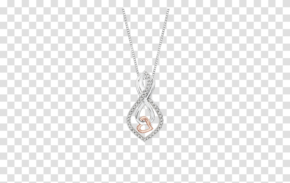 Infinity Diamond Heart Pendant With Chain In Two Tone Gold, Necklace, Jewelry, Accessories, Accessory Transparent Png