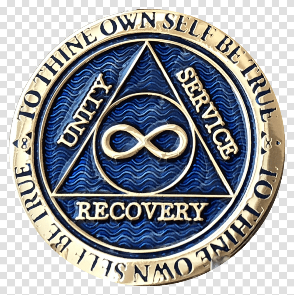 Infinity Eternal Aa Medallion Reflex Blue Alcoholics Emblem, Logo, Trademark, Badge Transparent Png