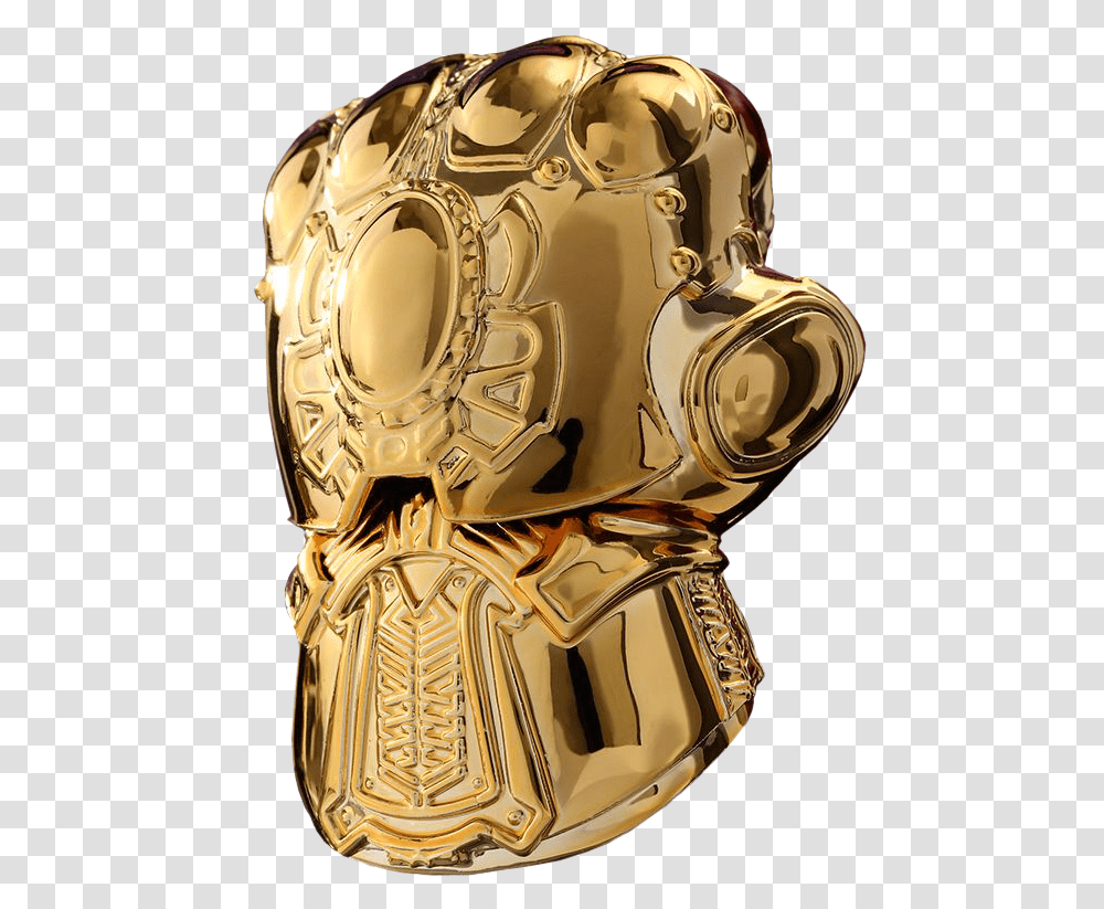 Infinity Gauntlet Metallic Gold Cosbaby, Helmet, Apparel, Trophy Transparent Png