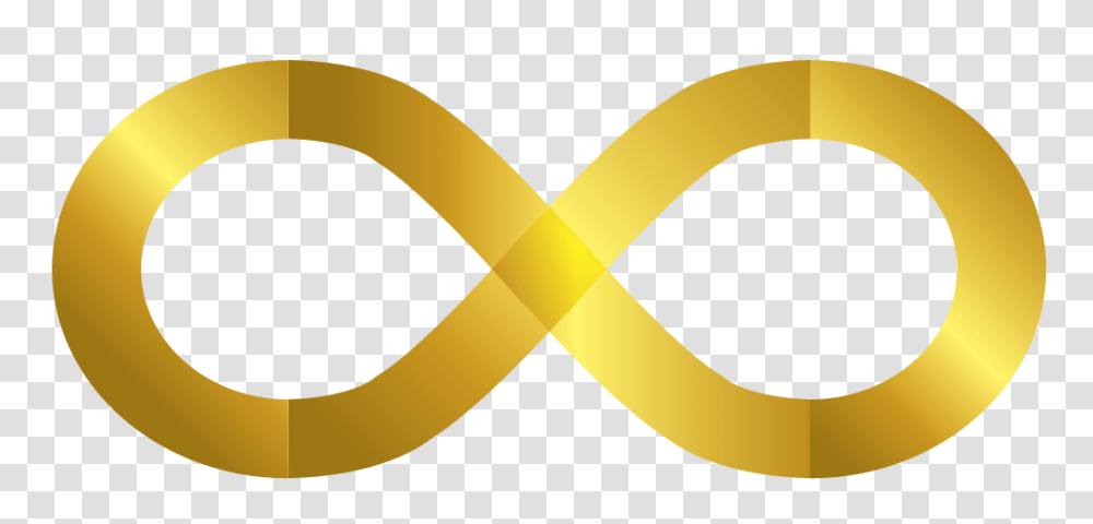 Infinity Symbol, Alphabet, Tape, Gold, Gold Medal Transparent Png