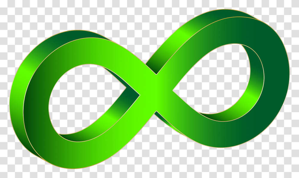 Infinity Symbol Infinite Clipart, Green, Logo, Trademark, Tape Transparent Png