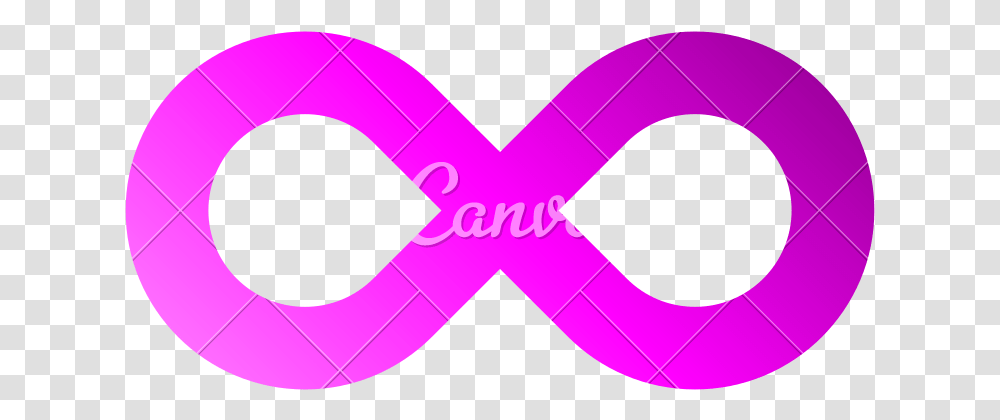 Infinity Symbol Purple Gradient Standard Isolated Canva, Logo, Trademark, Label, Text Transparent Png