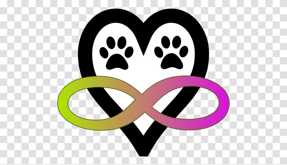 Infinity Tattoo With Dog Print Free Download Yellow Paw Print, Heart, Stencil, Label Transparent Png