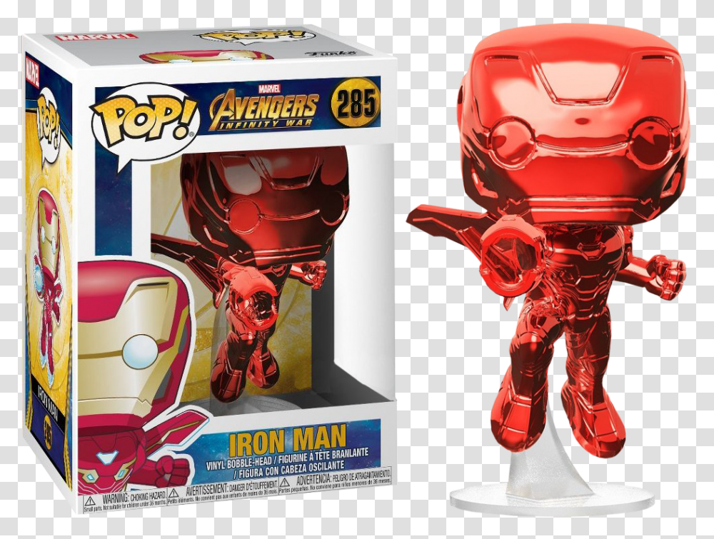 Infinity War Chrome Iron Man Pop Vinyl, Robot, Helmet, Apparel Transparent Png