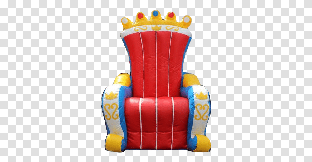 Inflatable King Throne Chair Background Birthday Table, Furniture, Lifejacket, Vest, Clothing Transparent Png