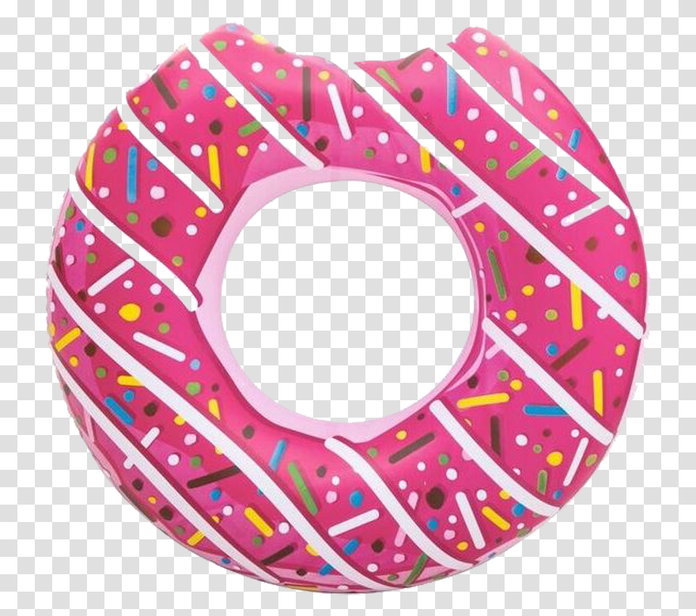 Inflatables And Floats Donut Rubber Ring, Pastry, Dessert, Food, Purple Transparent Png