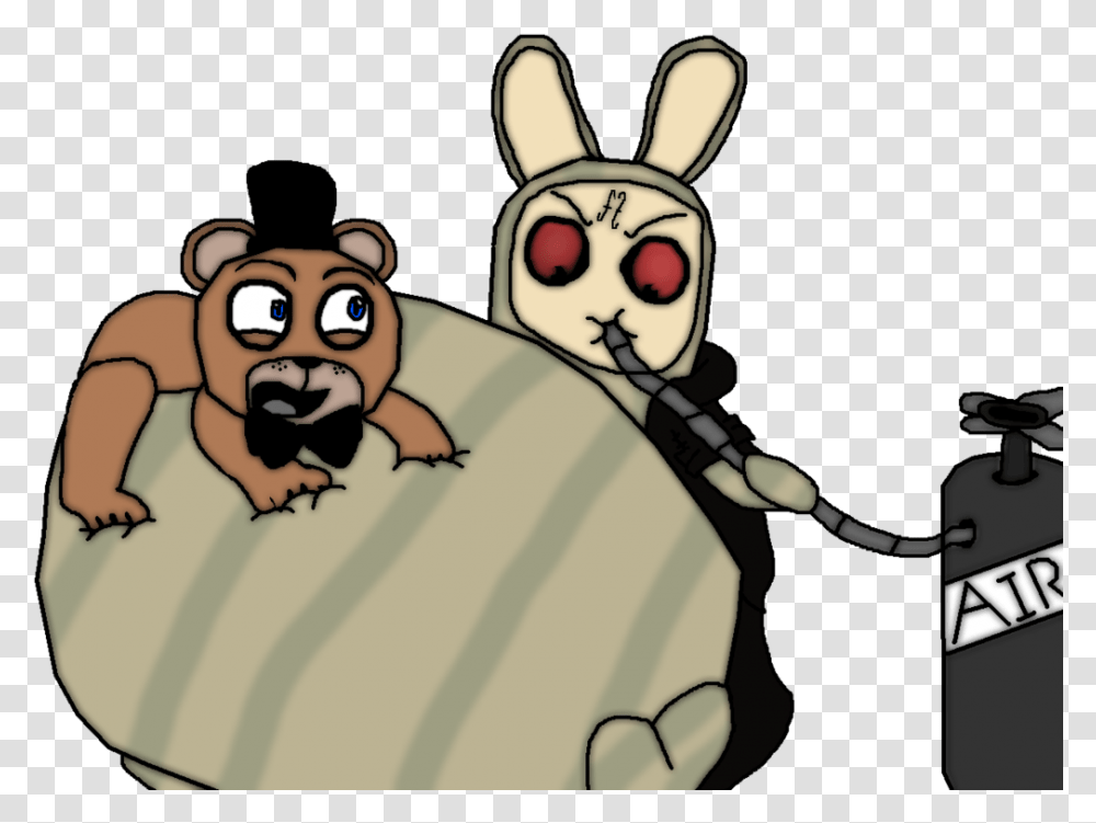 Inflated Maker And Freddy Fazbear By Funtimeamber Cartoon, Animal, Mammal, Toy, Leisure Activities Transparent Png