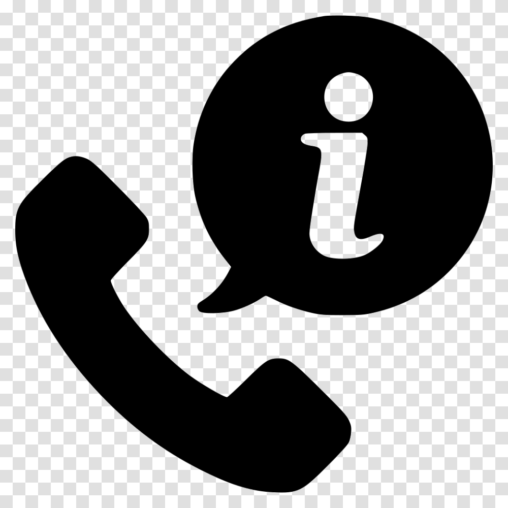 Info Phone Contact Information Support Help Telephone Customer Service Icon, Stencil, Logo Transparent Png
